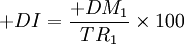 +DI=\frac{+DM_1}{TR_1}\times100